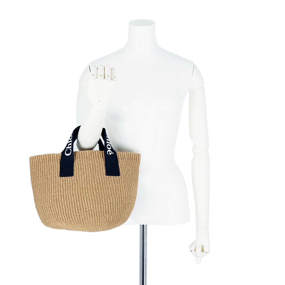 クロエ バッグ バスケットバッグ かごバッグ ベージュ ネイビー CHLOE クロエ バッグ かごバッグ CHLOE BASKET BAG C20427 859 NAVY