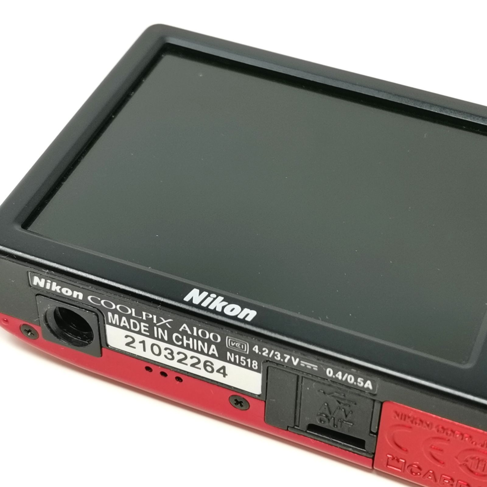 ニコン coolpix a100 デジカメ レッド 箱あり 動作確認済み デジタル 