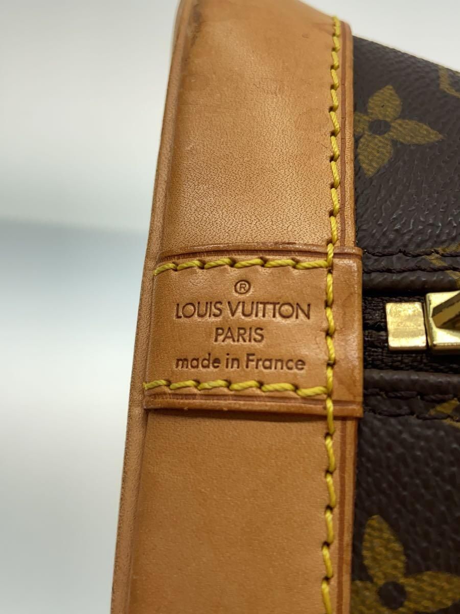 LOUIS VUITTON アルマPM_モノグラム・キャンバス_BRW PVC ※ヌメ革部分シミ有り - メルカリ