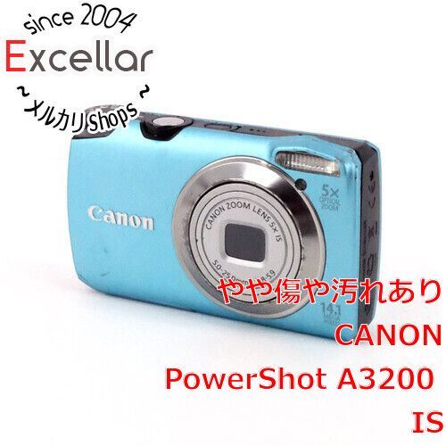 [bn:1] Canon製 PowerShot A3200 IS ブルー 1410万画素 本体いたみ
