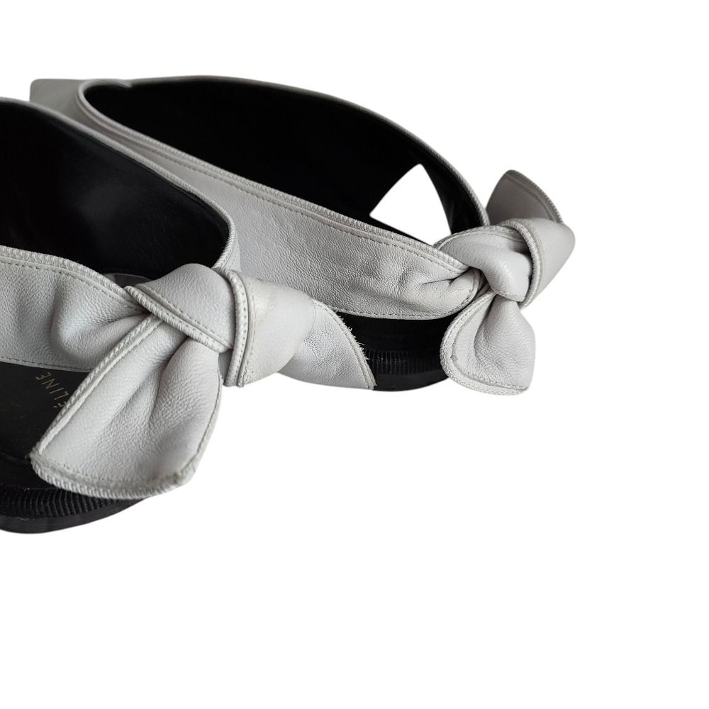 良品 CELINE セリーヌ フィービー期 レザー スリングバックリボン v  