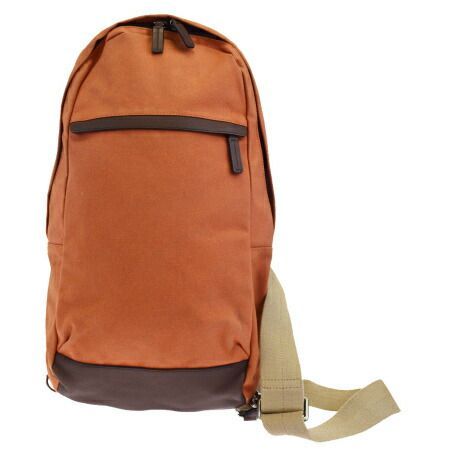【中古】 中美品 コーチ COACH ボディバッグ ショルダーバッグ オレンジ ブラウン キャンバス レザー メンズ F70930 09HC361