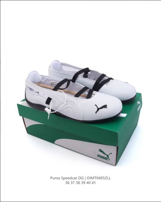新品PUMA SPEEDCAT BALLET LEATHER WHITE BLACK白 バレエ