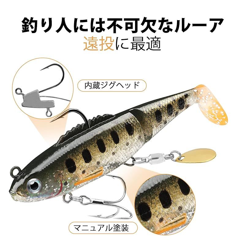 TRUSCEND伝盛 フック付き ソフトルアー 作り工芸精巧 家族釣りを楽しむ