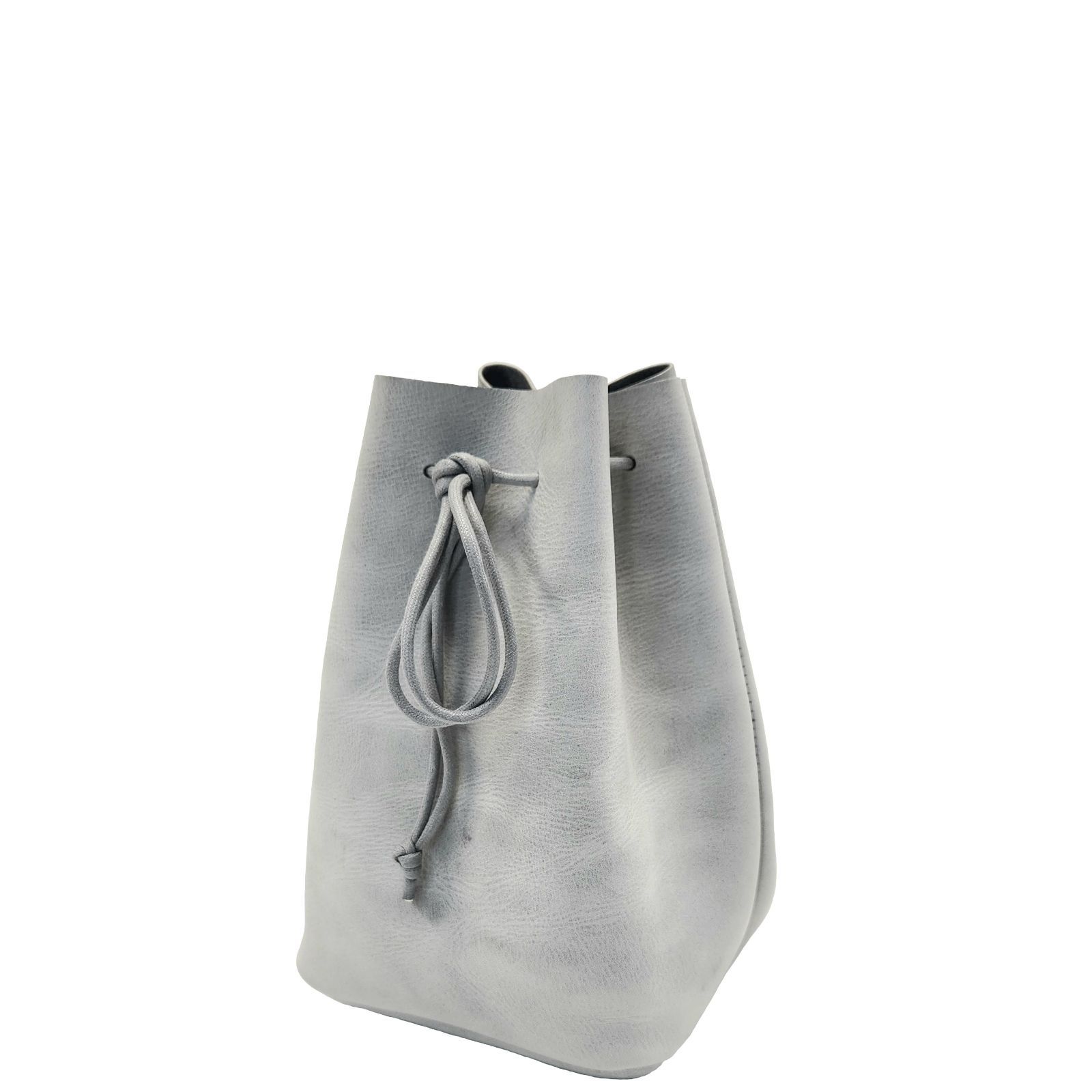 REEL/ Square drawstring bag S.GRAY（スクエア ドローストリング 