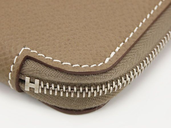 エルメス コインケース アザップコンパクト シルクイン エトゥープ  