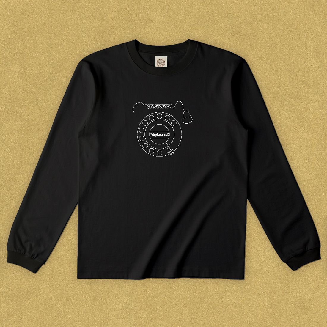 グラフィックロングTシャツ　Telephone call White -Long-
