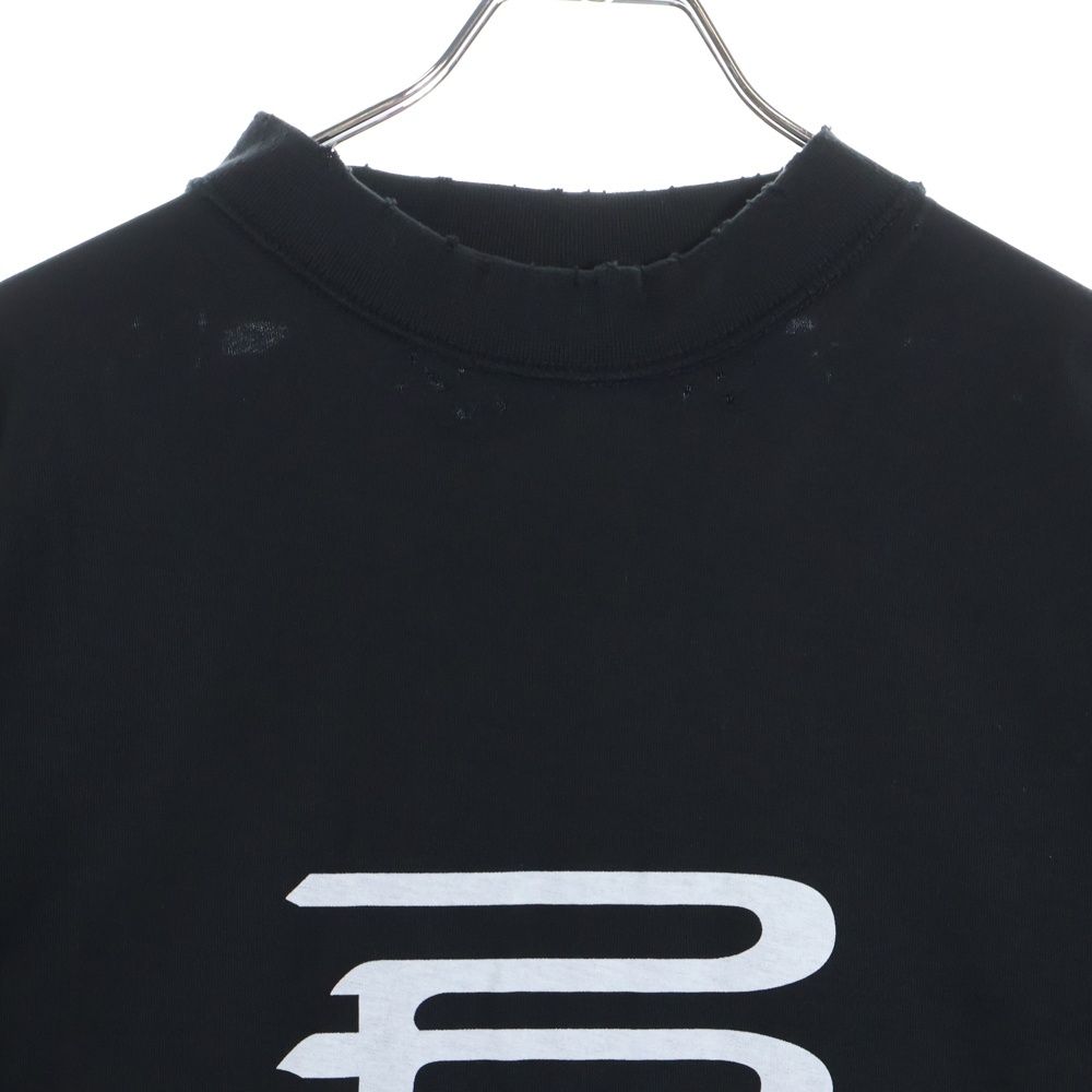 BALENCIAGA (バレンシアガ) ダメージ加工 ロゴプリント半袖T