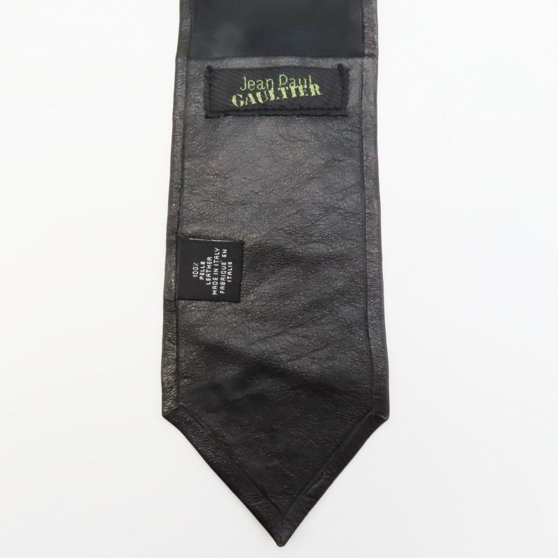 K07-k019 Jean Paul GAULTIER ジャンポールゴルチエ レザ― ネクタイ