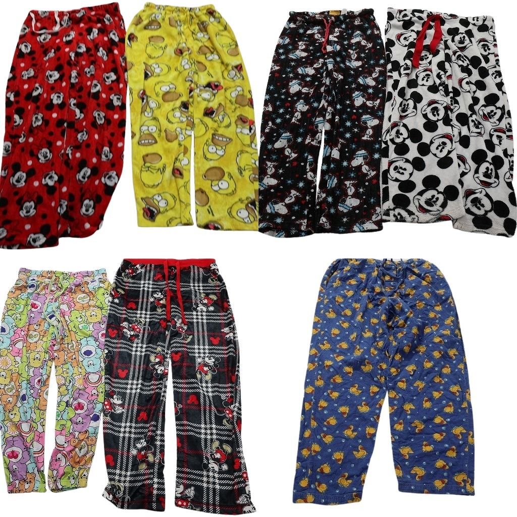 人気定番，本物保証 古着卸 まとめ売り パジャマパンツ 7枚セット (レディース Ｓ /Ｍ ) プーさん ディズニー ミッキー ミニースヌーピー 中古 古着 MX8592 バイクウェア・装備