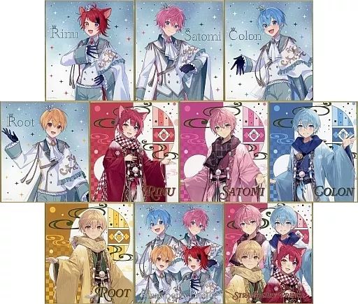 紙製品　全10種セット ミニ色紙 「すとぷり 2024 New Year オフィシャルグッズ」 すとぷり ミニ色紙くじ(2024 New Year ver.!!) 景品 中古】紙製品 全10種セット ミニ色紙 「すとぷり 2024 New Year