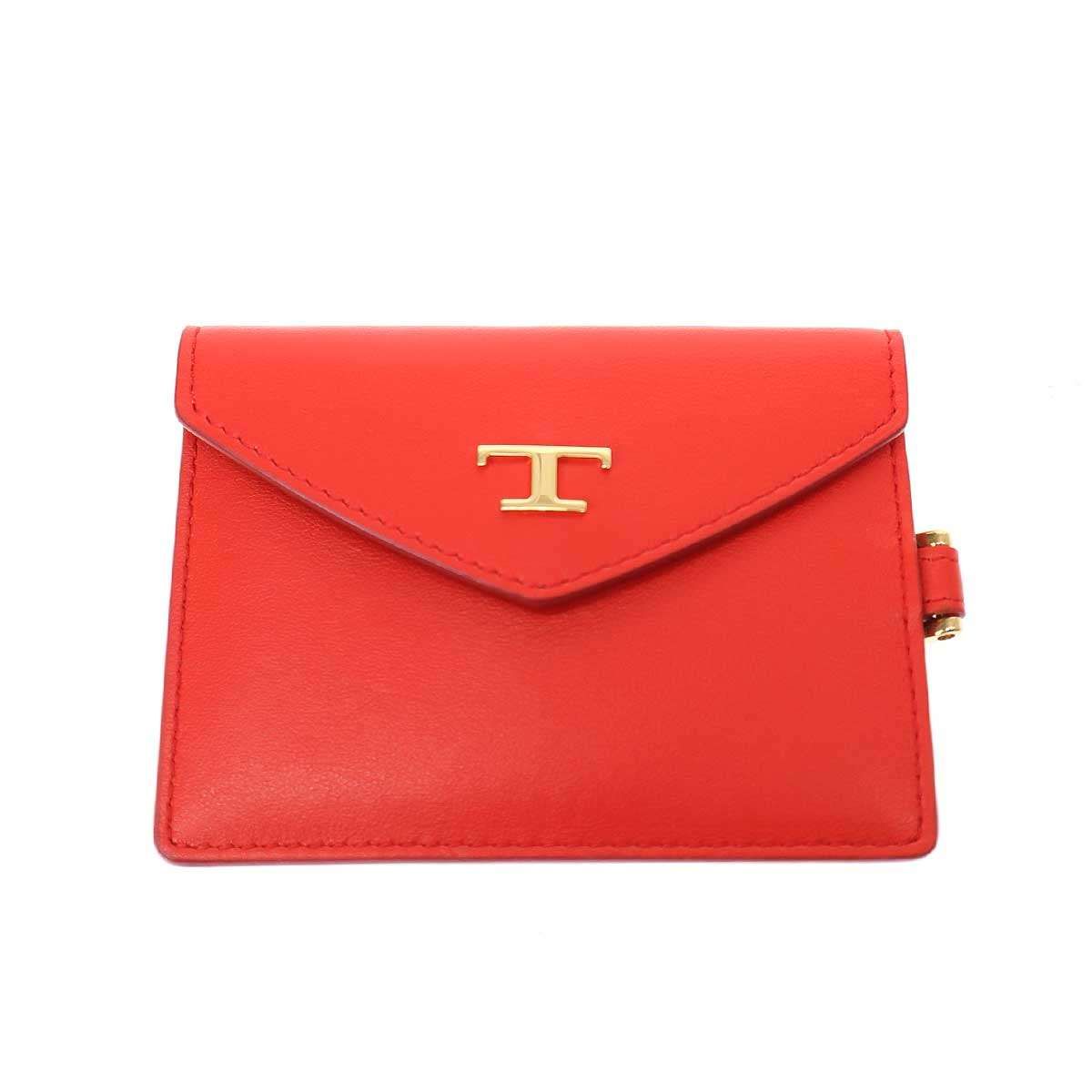 TOD'S トッズ T タイムレス レザースマホバッグ セット レッド系 TOD'S トッズ T タイムレス レザースマホバッグ セット レッド系