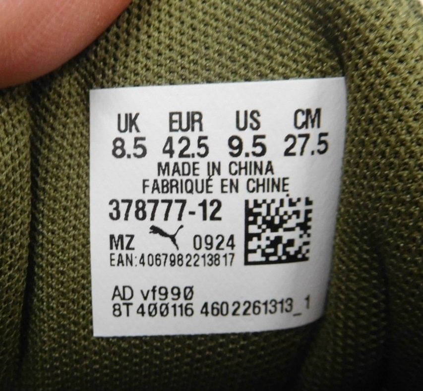 PUMA プーマ メンズスニーカー オリーブ 378777-12 size:27.5cm囗T巛 