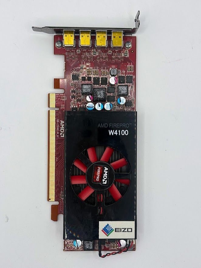 ジャンク品 AMD FirePro W4100 グラフィックボード｜EIZOラベル付き｜Mini DP ×4