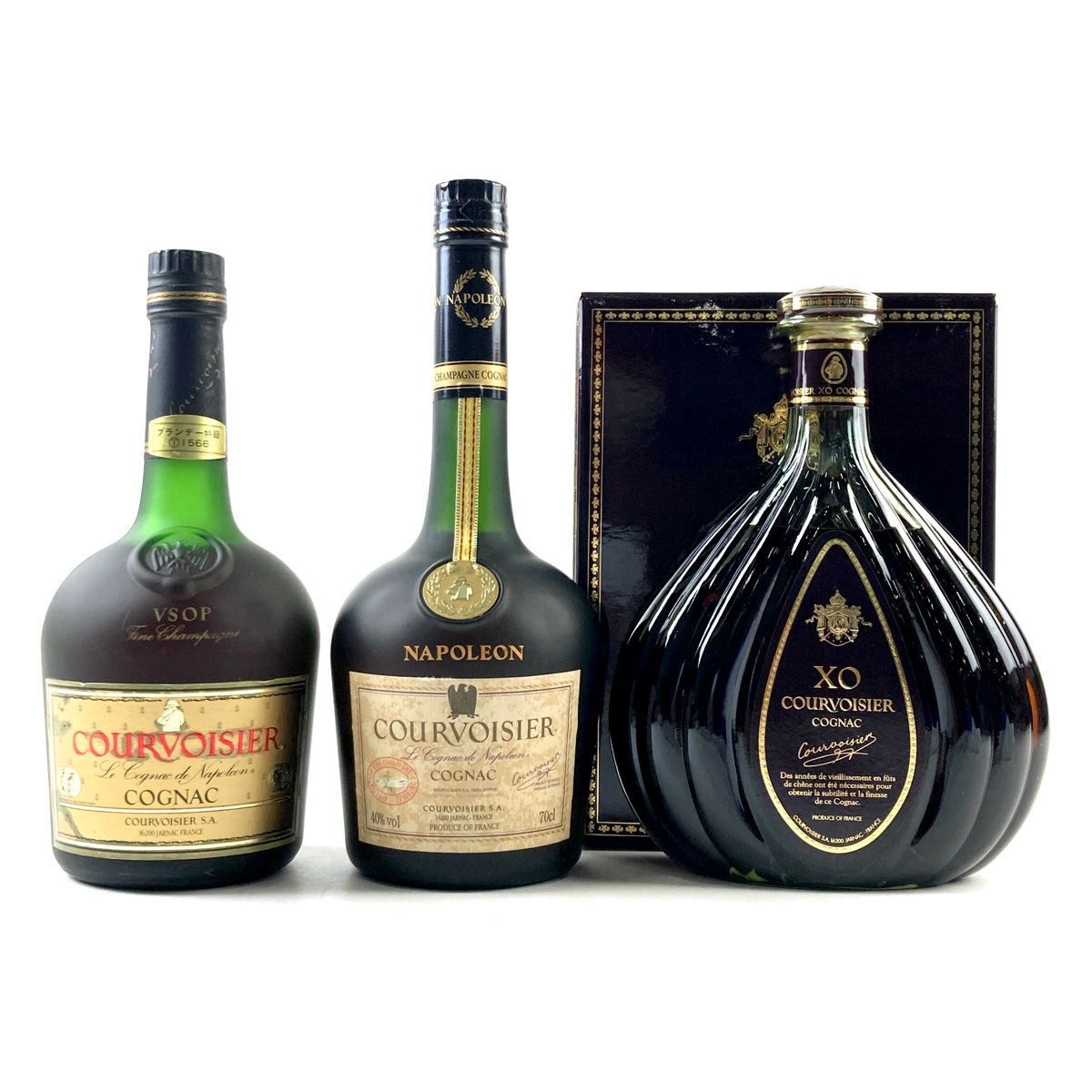 3本 クルボアジェ Courvoisier VSOP ファインシャンパーニュ ナポレオン 現行 黒ボトル XO グリーンボトル コニャック 700ml  ブランデー セット 【古酒】 - メルカリ