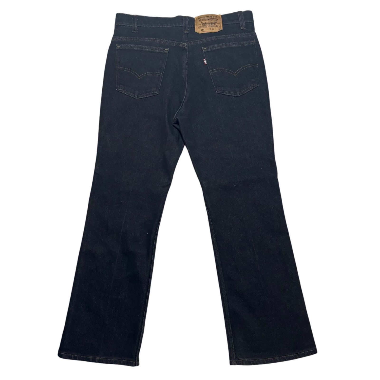 B471】90s Made in USA Levi's 517 Black Denim Yarn-dyed