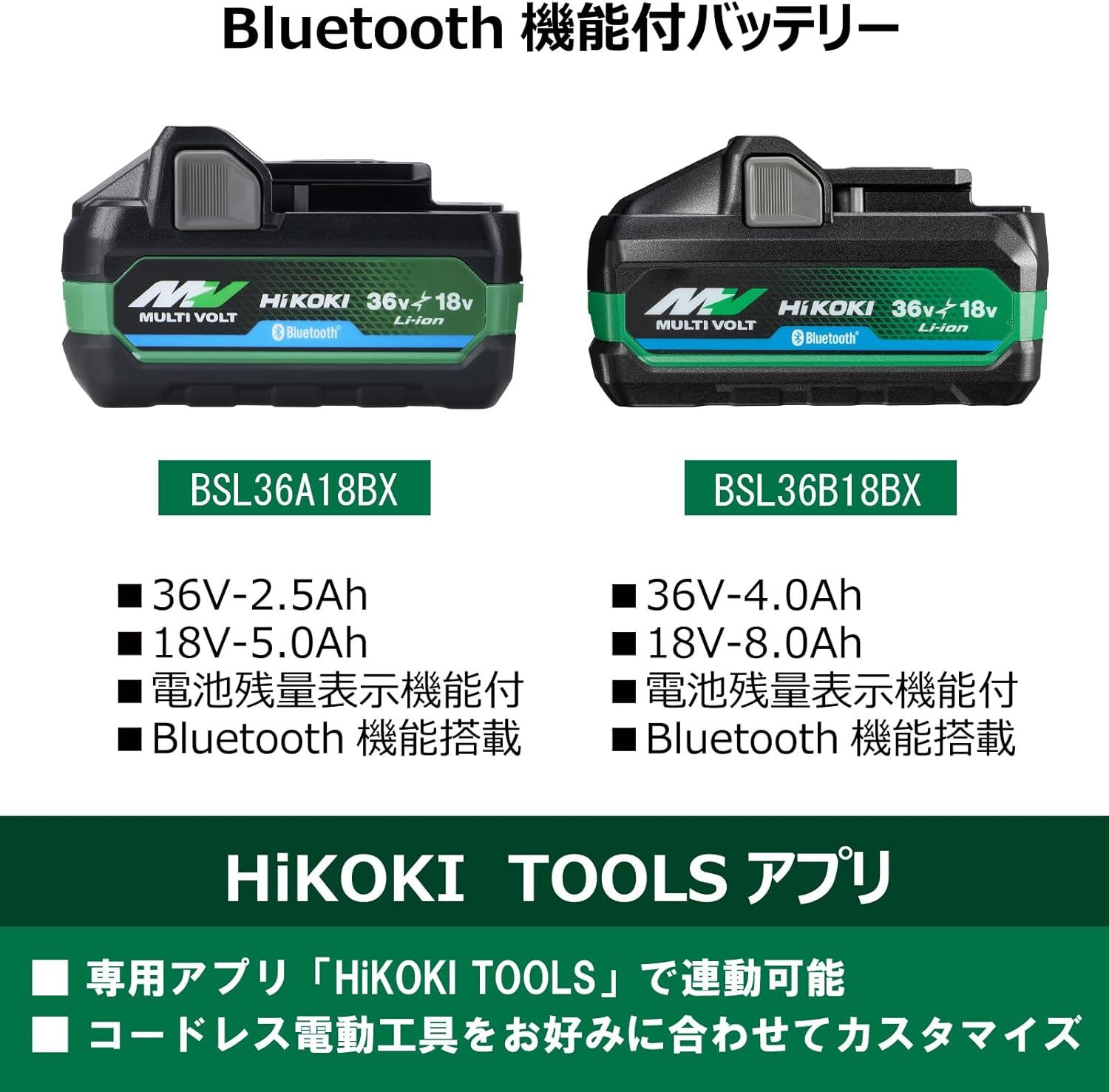 新品】HiKOKI ハイコーキ 純正 18V-5.0Ah/36V-2.5Ah リチウム