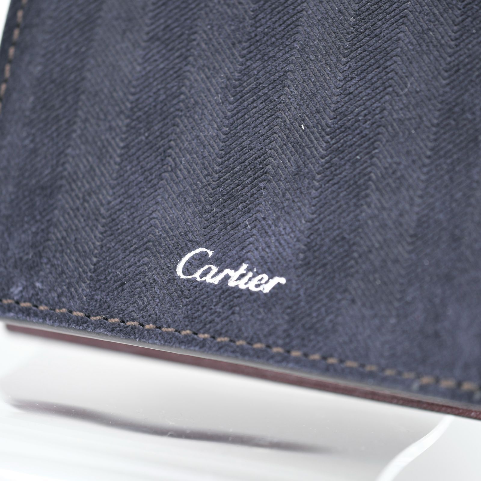 Cartier/カルティエ コインケース 小銭入れ ボックス型 本革×スエード