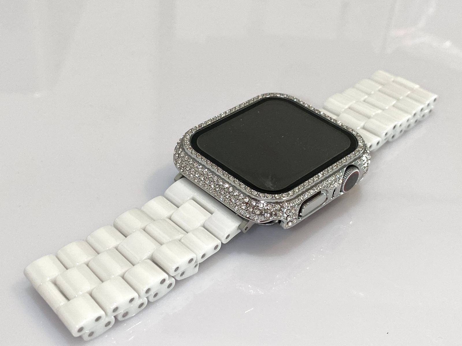 S7☆Apple Watch バンド FKMラバーベルト クリアケース カバー S7☆Apple Watch バンド FKMラバーベルト クリアケース カバー