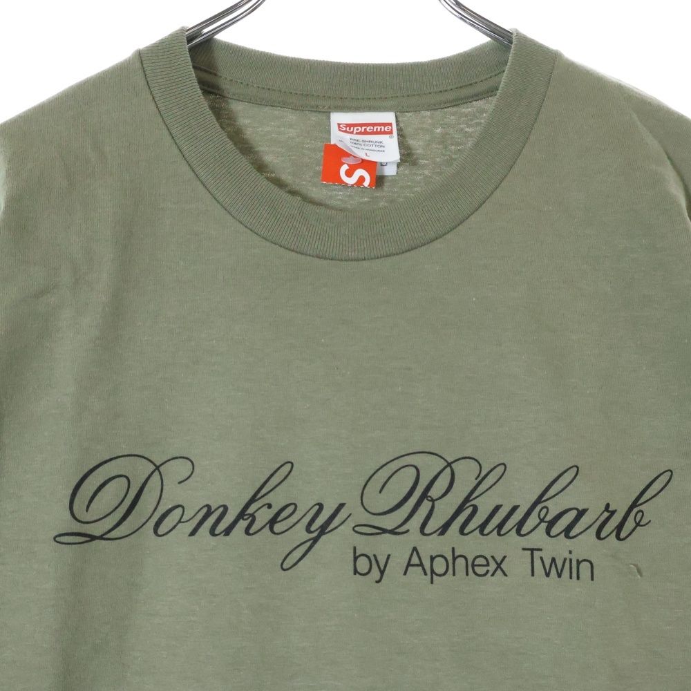 SUPREME (シュプリーム) 25SS Aphex Twin Donkey Rhubarb L/S Tee エイフェックス・ツイン ドンキー ルバーブ バックプリント クルーネック 長袖Tシャツ グリーン