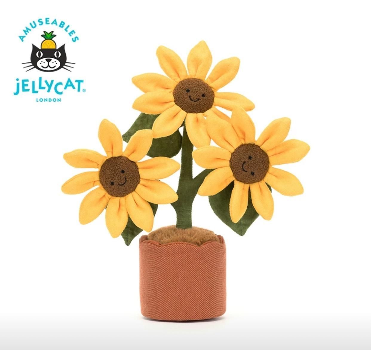 JELLYCAT 2025ss 面白い笑顔のヒマワリの鉢植え かわいい 大人 子供 LEMON SHOPS