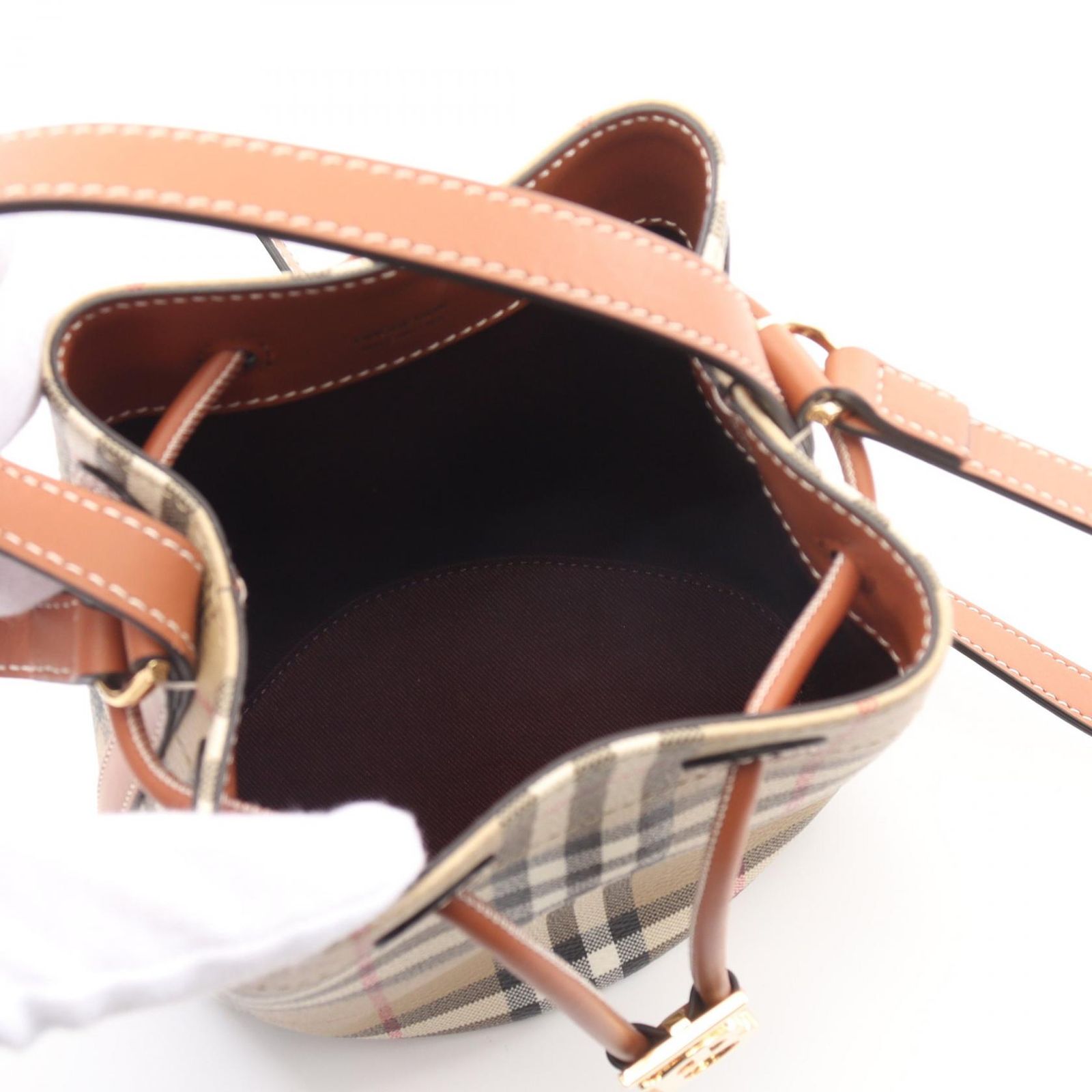 バーバリー BURBERRY ショルダーバッグ TBロゴ バケットバッグ 809604 