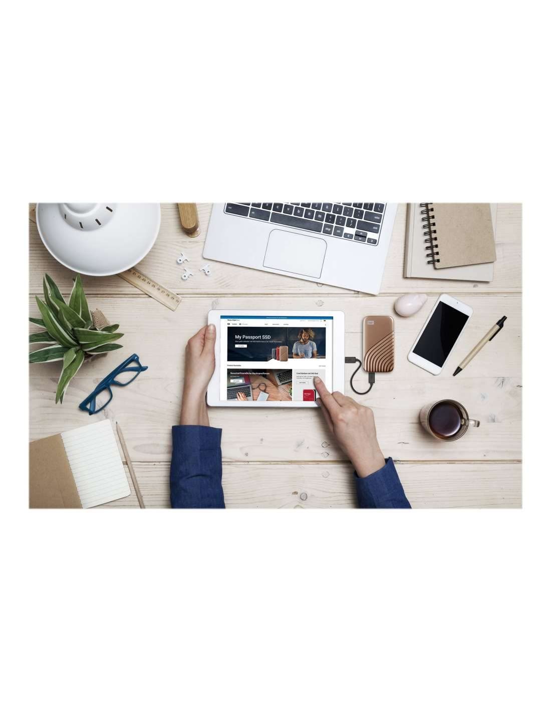 ウエスタンデジタル Western Digital WD ポータブルSSD 1TB ゴールド USB3.2 Gen2 My Passport 最大読取り1050 MB|秒 メーカー5年 WDBAGF0010BGD-WESN 正規代理店品