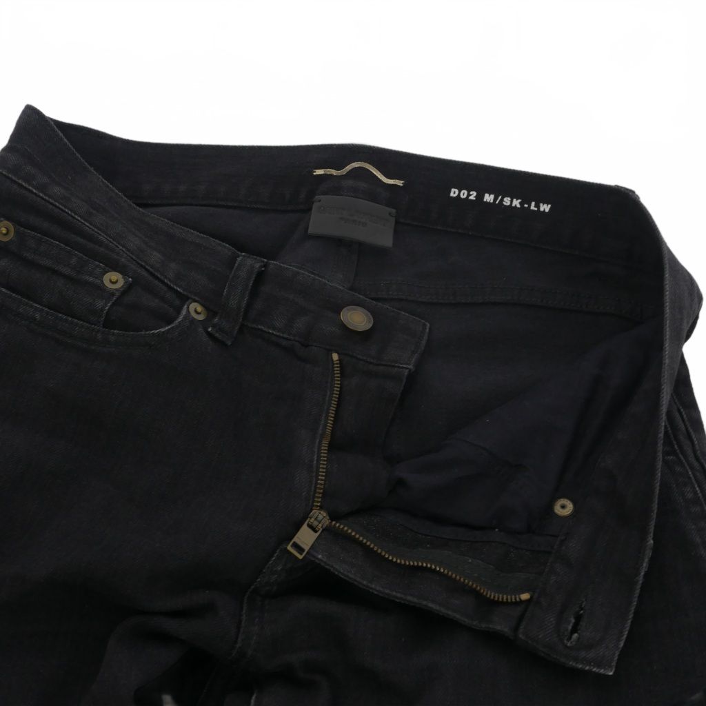 サンローランパリ エディ期 13SS ストレッチスキニーデニム 28 黒