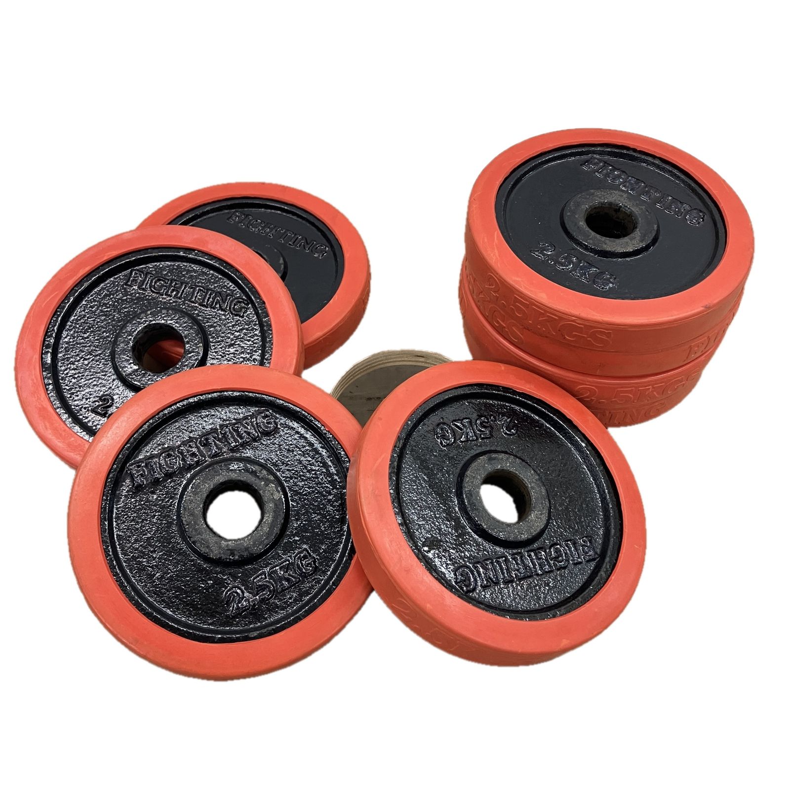 ファイティングロード ダンベル プレート ラバー付き 2.5KG ×8 筋トレ ダイエット C10530748