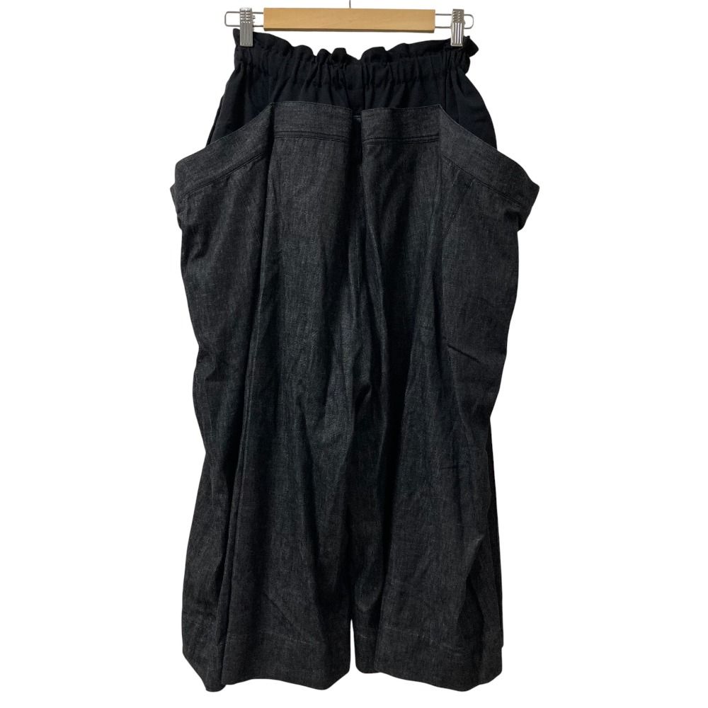 LIMI feu リミフゥ ハイウエスト レイヤード ワイド デニムパンツ サルエルパンツ サイズ2 ブラック レディース 古着