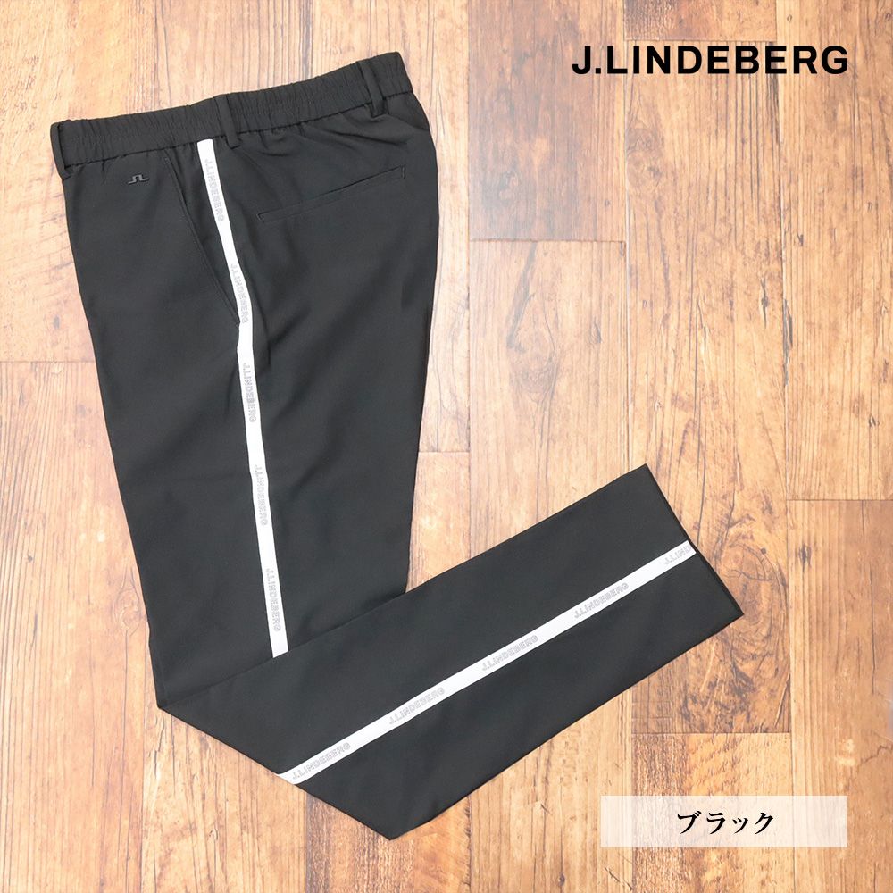 J.LINDEBERG/31インチ/イージーパンツ  サイド ロゴ ストレッチ ゴルフウェア メンズ 紳士 ジェイリンドバーグ 新品/黒/ブラック/ki184/