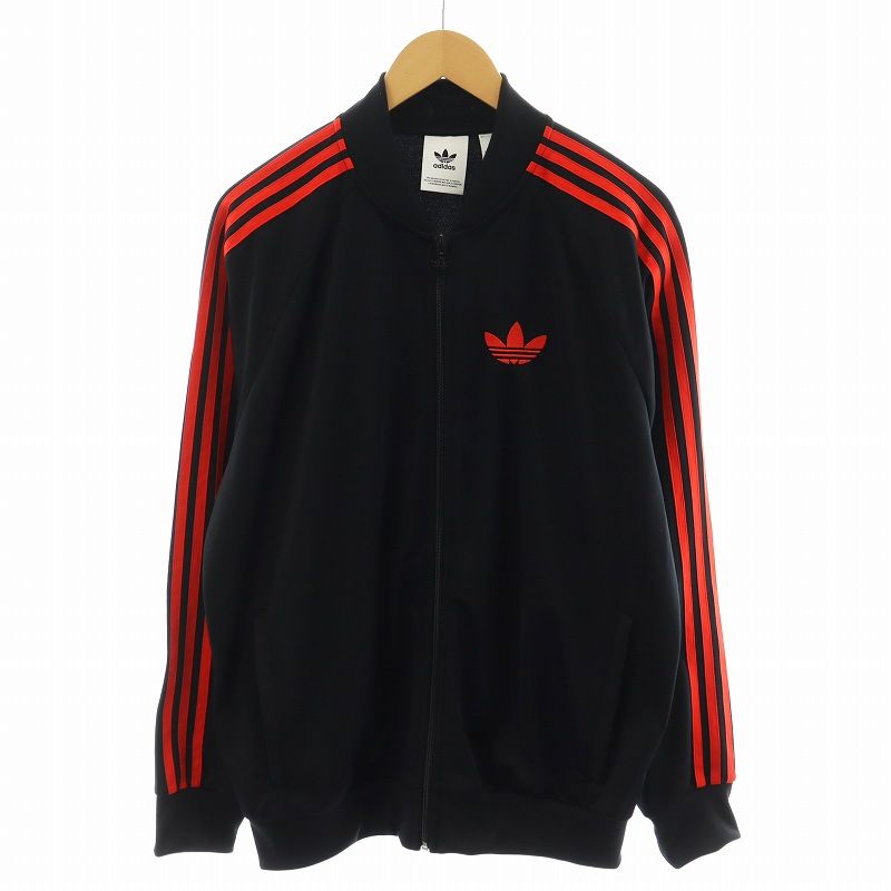 アディダスオリジナルス adidas originals SST OG Track Top トラックジャケット XO 黒 ブラック 赤 レッド GK0657 /AN42