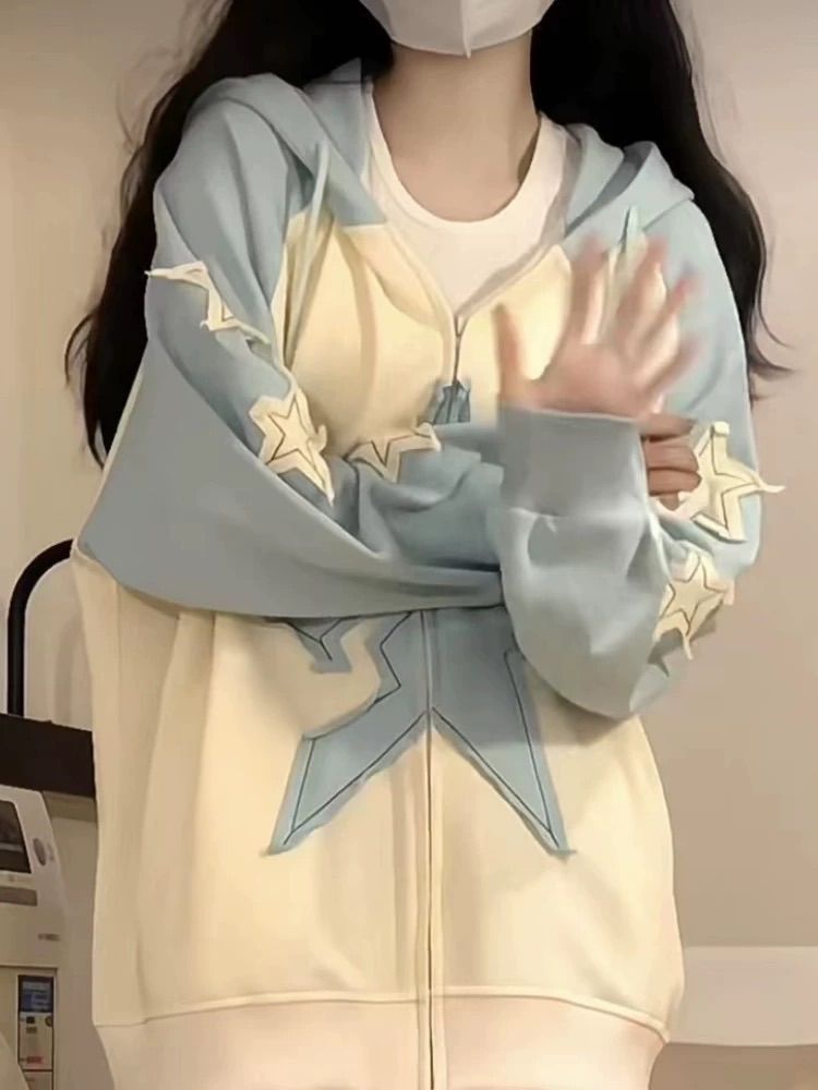 星 スター フード付き 天使界隈 サブカル 服 オーバーサイズ