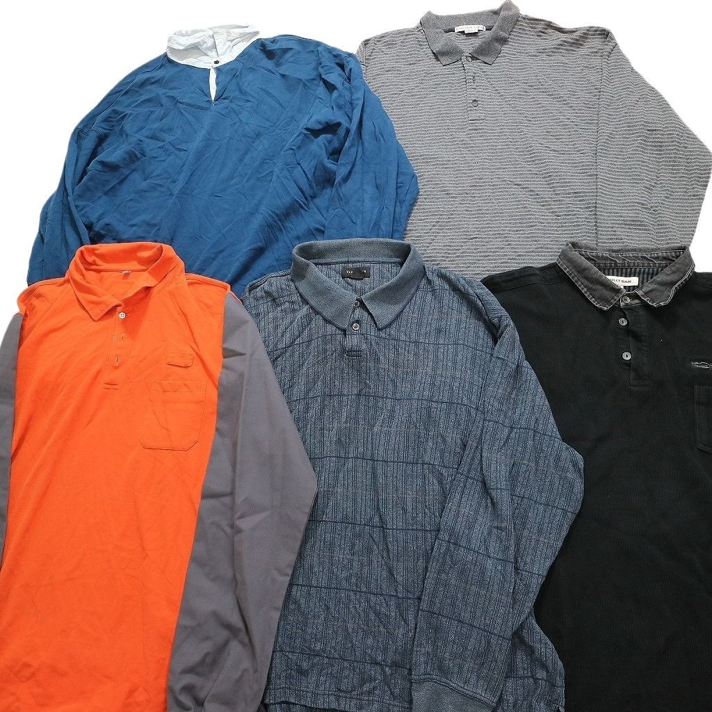 古着卸 まとめ売り 長袖ポロシャツMIX 20枚セット (メンズ XL /2XL