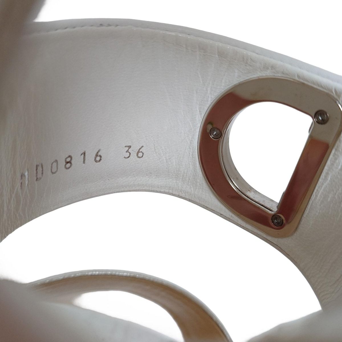 DIOR|ChristianDior ディオール|クリスチャンディオール サンダル 36 レディース - 白×シルバー レザー KIN-KAAI_COM