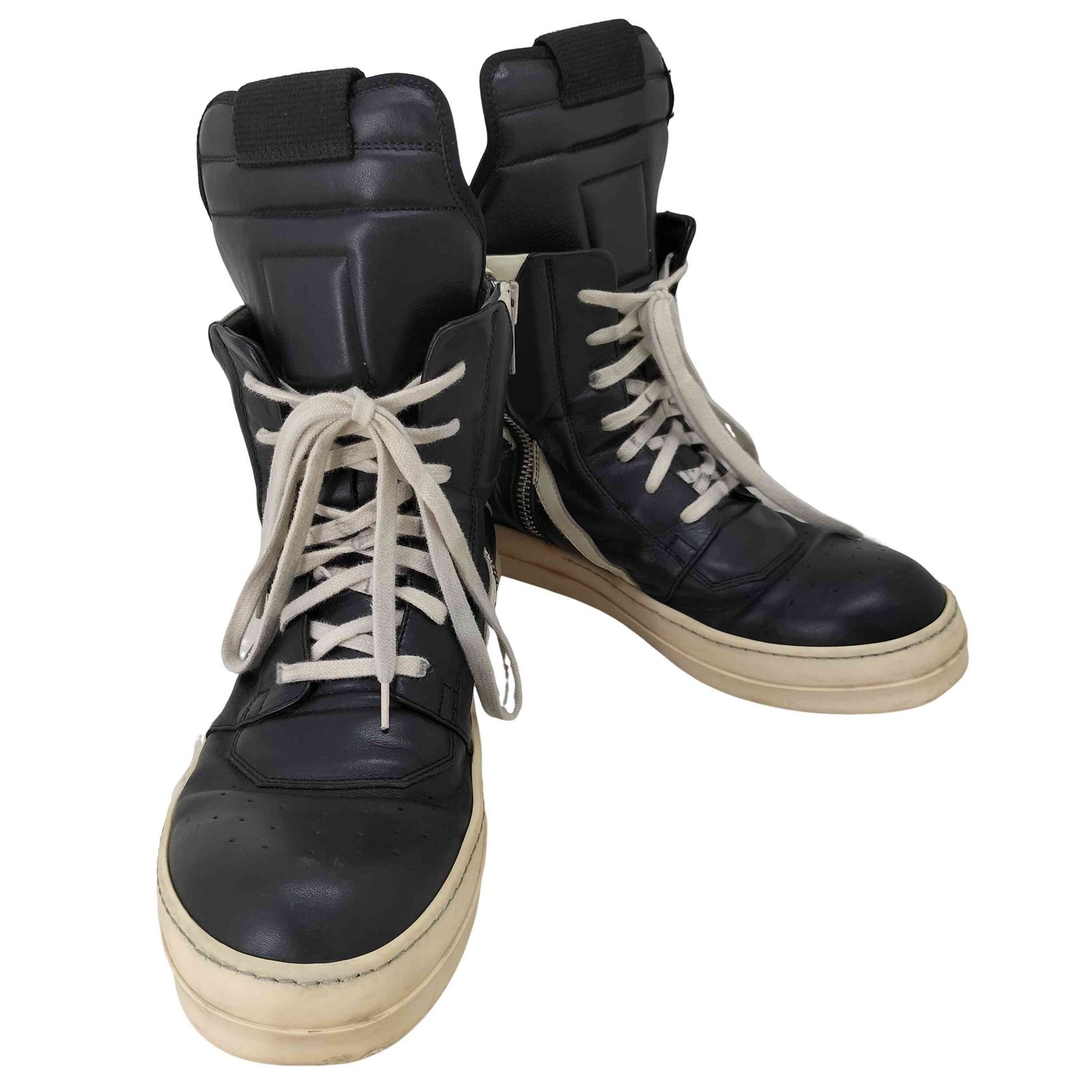 リックオウエンス RICK OWENS GeoBasket ジオバスケット サイドジップレザーハイカットスニーカー メンズ JPN：27.5 -  メルカリ