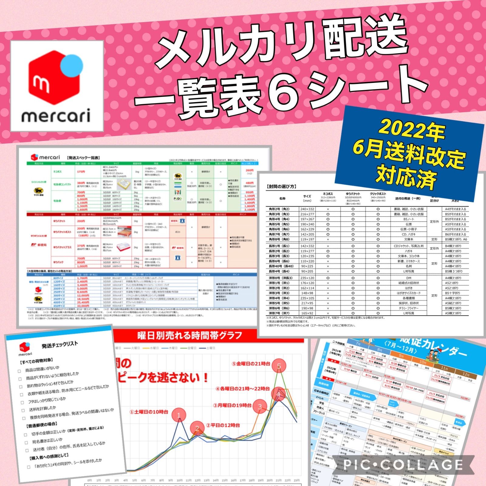 メルカリ早見表 配送方法 早わかり表 - メルカリ スマホでかんたん フリマアプリ