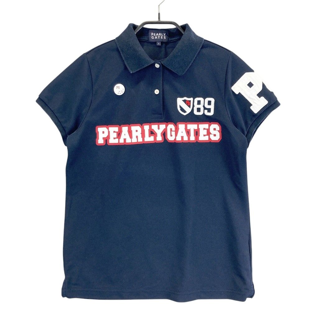 サイズ：1 PEARLY GATES パーリーゲイツ 半袖ポロシャツ ネイビー系