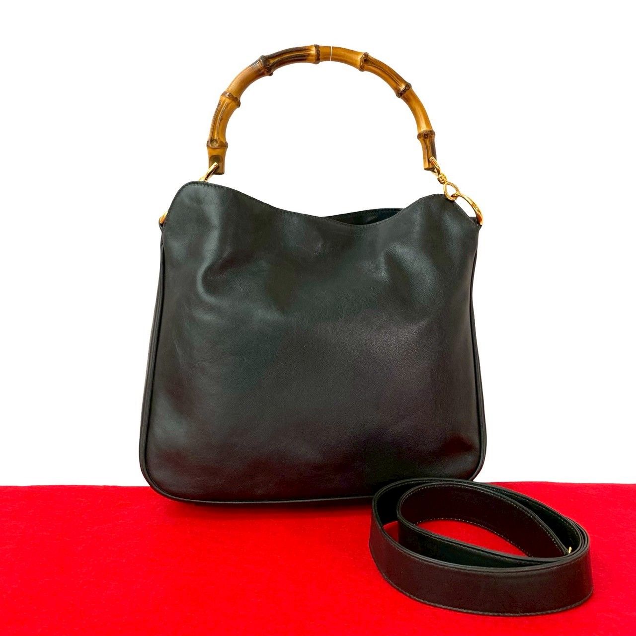 極 美品 GUCCI グッチ オールドグッチ ヴィンテージ バンブー