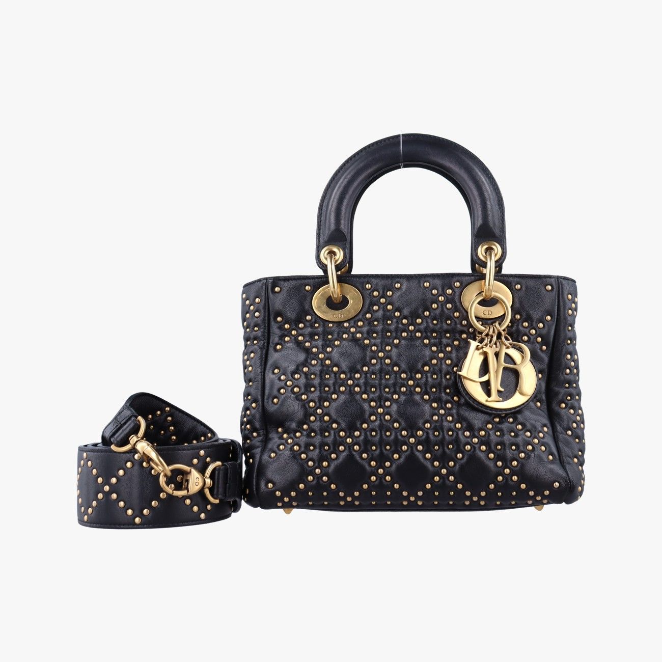 クリスチャンディオールChristian Diorレディディオール ブラック ラムスキン 28-MA-0117