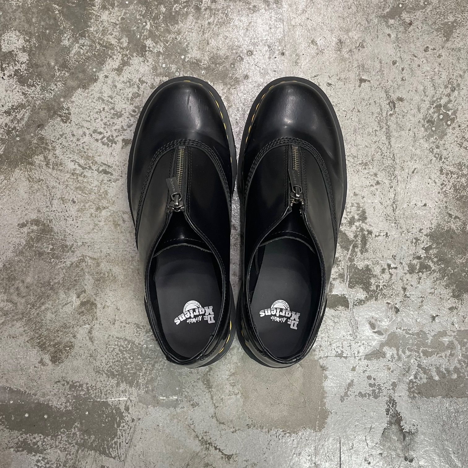 Dr.Martens 25451001 AURIAN II QUAD オウリアン 2 クアット ジップ レザー シューズ 短靴 ドクターマーチン UK8  76496A1