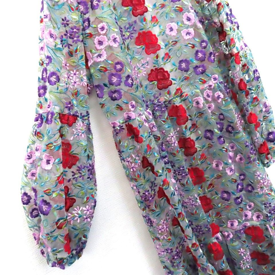 ADELLY アデリー ワンピース 総刺繍 花柄 シースルー 790471i - メルカリ