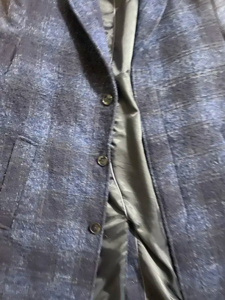 zara man ネイビー チェック ロング コート L