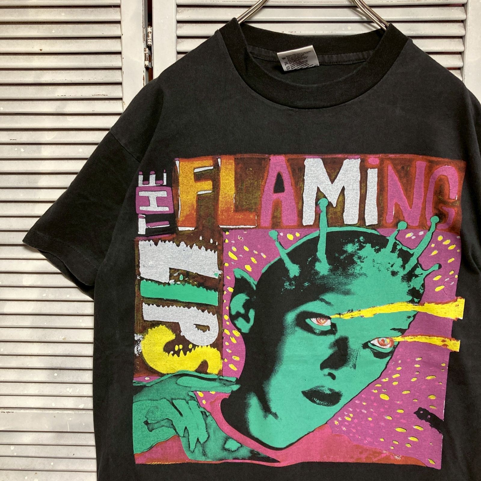mm] BFJP バンド Tシャツ 古着 黒 フレーミングリップス FLAMING