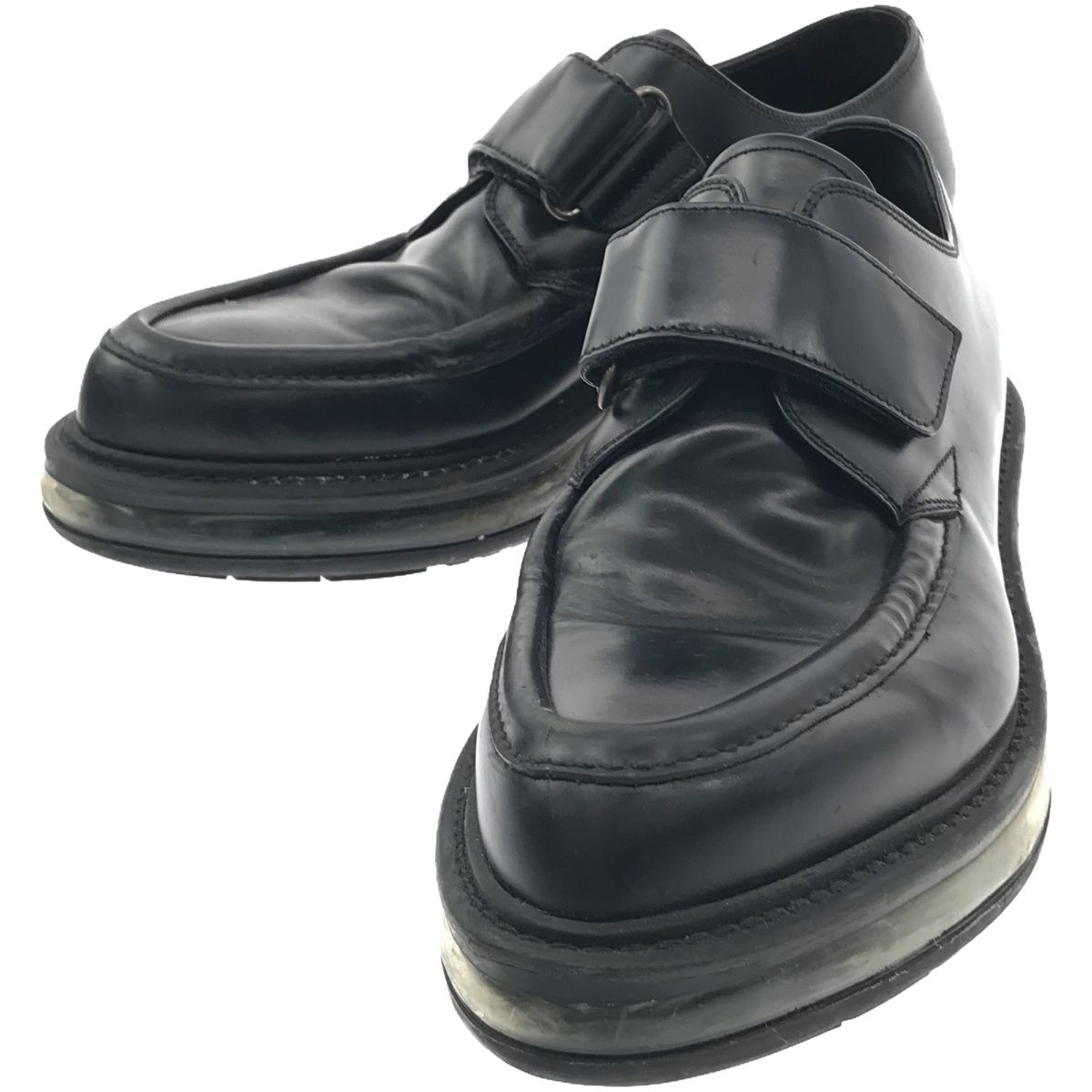 PRADA プラダ エアーソールレザーシューズ ブラック 7 1/2 - メルカリ