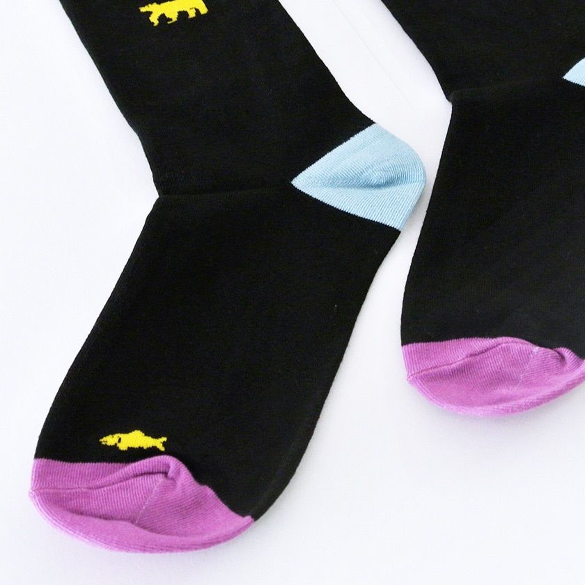 靴下 熊 鮭 サーモン  22〜25cm GARAPAGO SOCKS-6