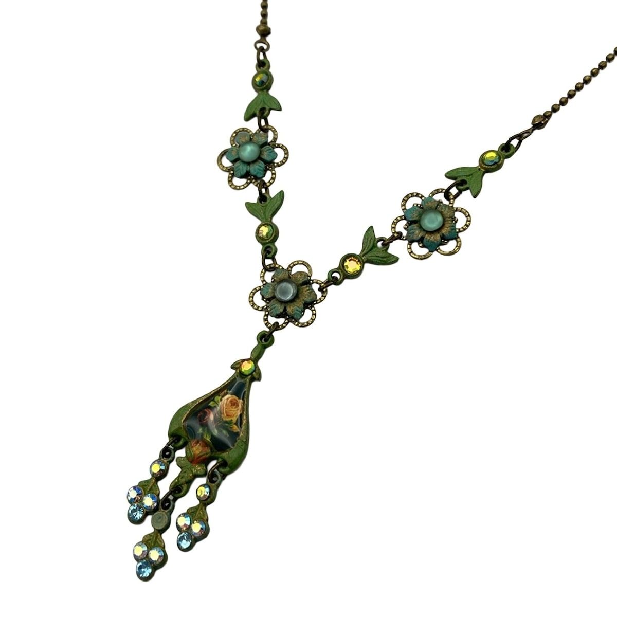 ミハエルネグリン　ネックレス　チョーカー Michal Negrin(ミハエルネグリン) ネックレス - ブロンズ×ブルー