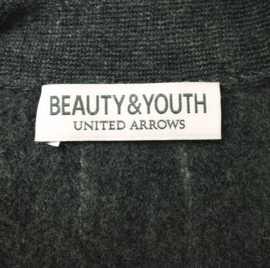 BEAUTY&YOUTH UNITED ARROWS ビューティーアンドユース ユナイテッドアローズ 23AW ボイルウールチョークストライプVネックカーディガン 1228-105-0713 M DK.GRAY ニット トップス g18782