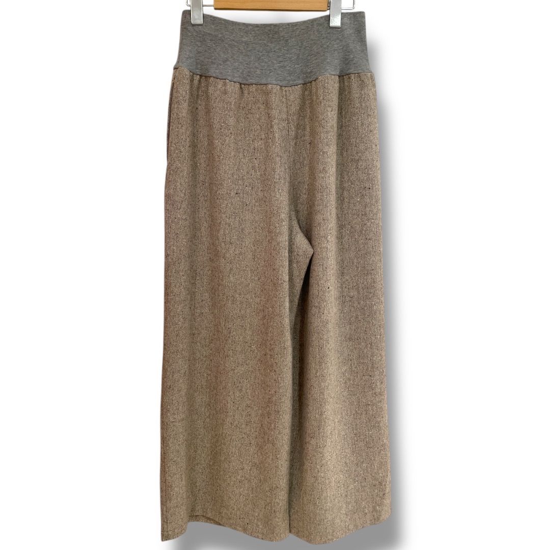 BEARDSLEY ビアズリー ネップツイードパンツ BEZ10A2302A0005 ウエストリブ ウール素材 裏地付き ツイード ナチュラル ベージュ 2 Mサイズ レディース 秋 ゴーゴー古着セントラルパーク名古屋店No.1184 1185