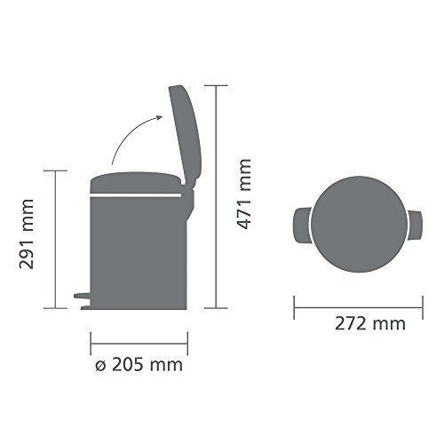 5L brabantia ペダル式ゴミ箱 ブラック 5L 112928 - メルカリ